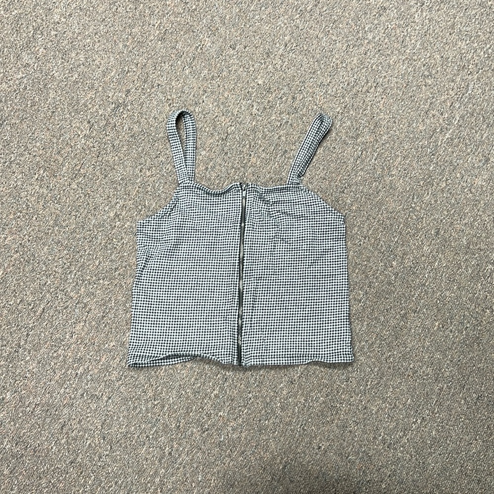 American eagle crop zipper top